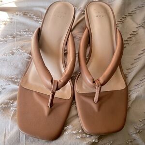 Brown sandal heel
